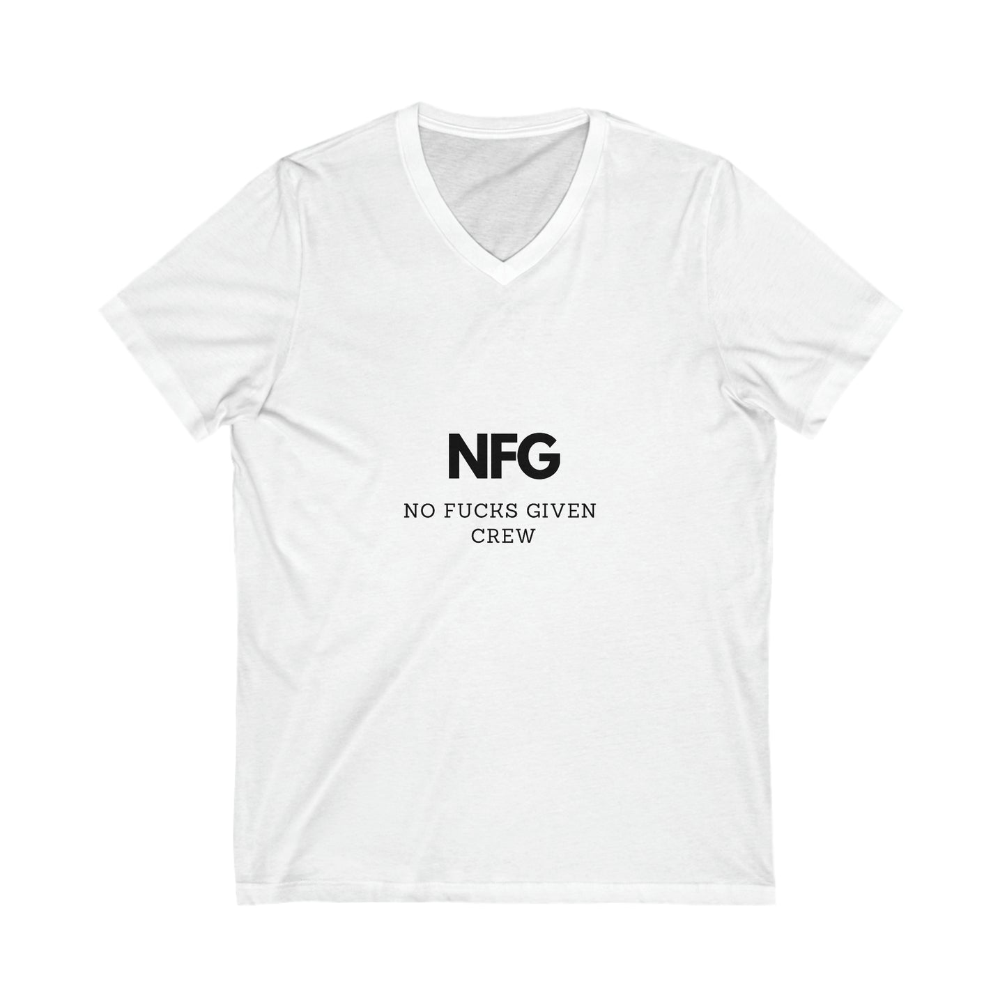 No Fucks Given Short Sleeve V-Neck Tee