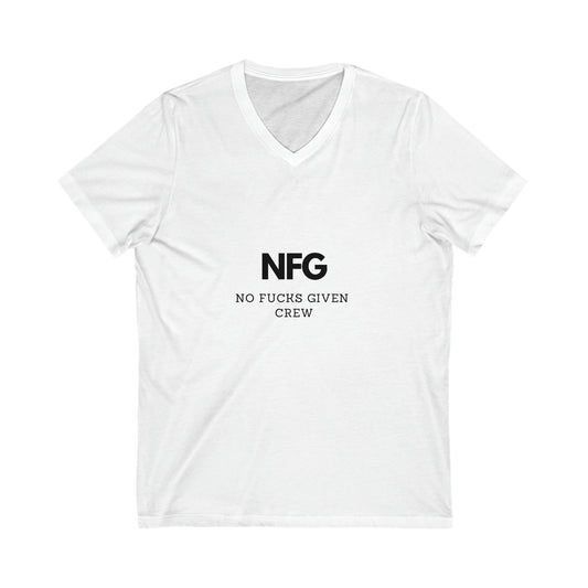 No Fucks Given Short Sleeve V-Neck Tee