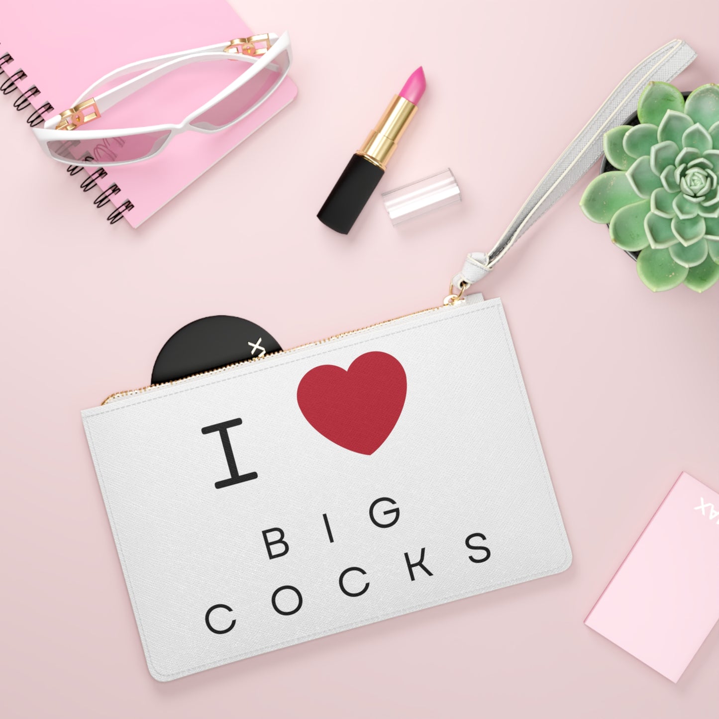 I love big cocks clutch vegan bag